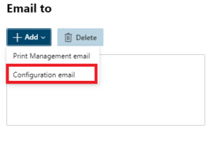 er configuration email
